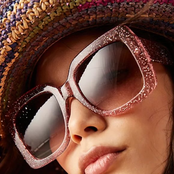 Free People Sugar Oversized Square Sunglasses - NWT - Picture 4 of 9
